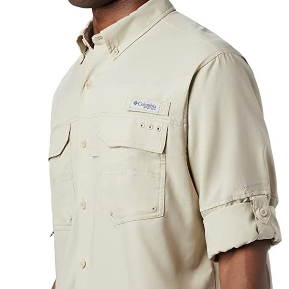 🆕Columbia Men's Blood and Guts III Long Sleeve Woven Shirt, XXL-Fossil, NWT - Picture 6 of 6